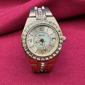 Relic by Fossil Women’s Queen’s Court 3-Hand Gold-Tone Quartz Watch